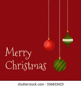 Merry Christmas Greeting Card. Vector Illustration