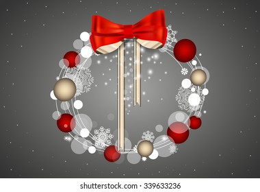 Tarjeta de felicitación navideña, ilustración vectorial.