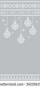 Merry Christmas! Greeting card. Vector background with balls.
