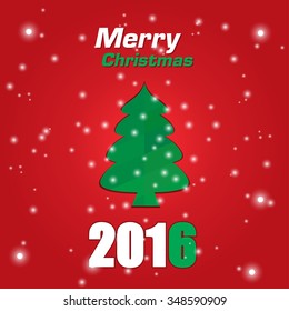 Merry Christmas Greeting Card Vector Illustration Design