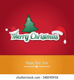 Merry Christmas Greeting Card Vector Illustration Design