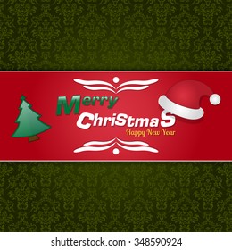 Merry Christmas Greeting Card Vector Illustration Design