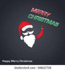 Merry Christmas Greeting Card Vector Illustration Design