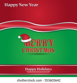 Merry Christmas Greeting Card Vector Illustration Design
