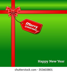 Merry Christmas Greeting Card Vector Illustration Design