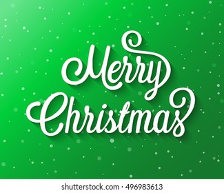 Merry Christmas greeting card. Vector illustration.