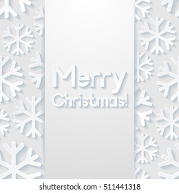 Merry Christmas greeting card. Vector illustration.