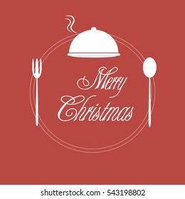 Merry Christmas greeting card, vector illustration