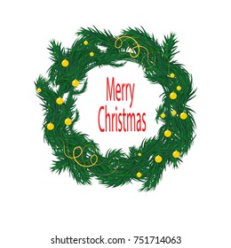Merry Christmas greeting card. vector illustration.