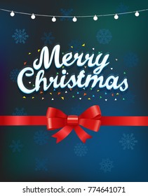 Merry christmas greeting card. Vector illustration