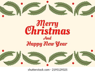 Merry Christmas greeting card. Merry Christmas wallpaper. Holly leaf frame. Christmas frame wallpaper.