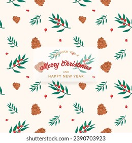 Merry Christmas greeting cards. Trendy square Winter Holidays art pattern templates. Christmas design trends go beyond basic red and green. Holiday aesthetics embrace all the colors