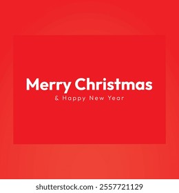 merry Christmas greeting cart banner poster. red color background holiday abstract design. isolated on white letter merry Christmas art classic graphics 2025 and happy new year. 