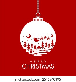 merry christmas greeting post template vector