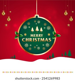 Merry Christmas Greeting Template Vector Design. Merry, joy, Seasons Greeting, Xmas, December