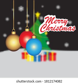 Merry Christmas greetings with beautiful design