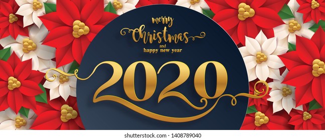 Merry christmas greetings and Happy new year 2020 year of the rat templates with beautiful winter and snowfall patterned paper cut art and craft style on paper color background.