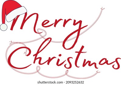 merry christmas greetings on white background