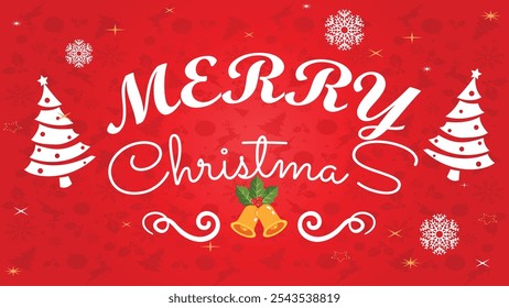 Merry Christmas greetings vector background design. Merry Christmas illustration and banner.