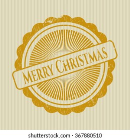 Merry Christmas grunge stamp