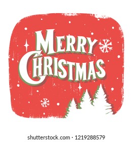 Merry christmas - grunge vector illustration.Unique hand lettering for the design of your jewelry, T shirts, prints and other business.