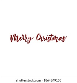 Merry christmas hand calligraphy lettering. Isolated quote. Holiday winter concept. Vector phrase. As template for greeting card, poster, banner, flyer, print.