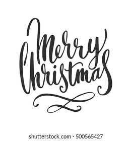 Similar Images, Stock Photos &amp; Vectors of Merry Christmas, hand drawing lettering, modern brush