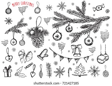 Merry christmas hand drawn
