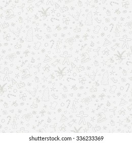Merry Christmas Hand Drawn Background on Paper Texture