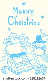 Merry Christmas. hand drawn illustration