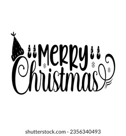 Merry Christmas - Hand drawn lettering for Christmas greetings cards, x mas shirt design svg