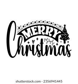 Merry Christmas - Hand drawn lettering for Christmas greetings cards, x mas shirt design svg