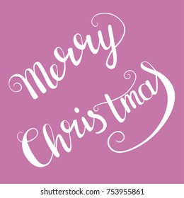 Merry Christmas. Hand drawn lettering for cards, posters, gifts etc.