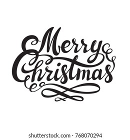 Lettering Merry Christmas Vintage Style Twisted Stock Vector (Royalty ...