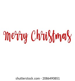 Merry Christmas hand drawn vector lettering 