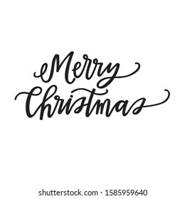 Merry Christmas hand lettered greeting