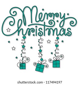 merry christmas hand lettering