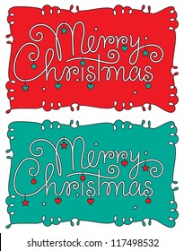 merry christmas hand lettering