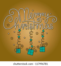 merry christmas hand lettering