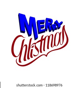 Merry christmas, hand lettering