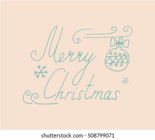 MERRY CHRISTMAS hand lettering