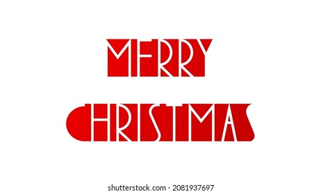 Merry christmas hand lettering calligraphy isolated on white background. Vector holiday illustration element. Merry Christmas script calligraphy