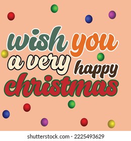 Merry Christmas hand lettering calligraphy isolated on color background.