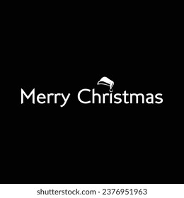 Merry Christmas hand lettering calligraphy isolated on a white and black background. Vector holiday illustration element. Merry Christmas script calligraphy. Merry Christmas Design