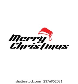 Merry Christmas hand lettering calligraphy isolated on a white and black background. Vector holiday illustration element. Merry Christmas script calligraphy. Merry Christmas Design