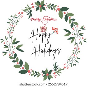 Merry christmas hand lettering calligraphy . Vector holiday illustration element. Merry Christmas script calligraphy