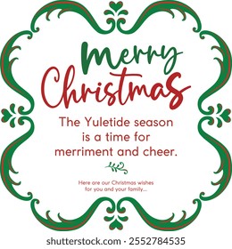 Merry christmas hand lettering calligraphy . Vector holiday illustration element. Merry Christmas script calligraphy