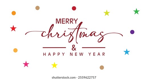 Merry Christmas hand lettering calligraphy isolated on white background. Vector holiday illustration element. Merry Christmas script calligraphy. eps vector file art design.