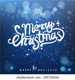 MERRY CHRISTMAS hand lettering -- custom handmade calligraphy