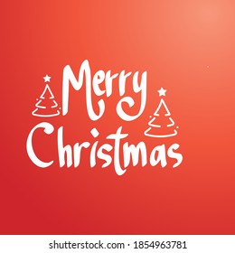 Merry Christmas Hand Lettering design, usable for banners, greeting cards, gifts etc. Vector illustration